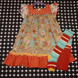 NWT Wildflowers 2 Piece Set: Dress & Tights Size 8